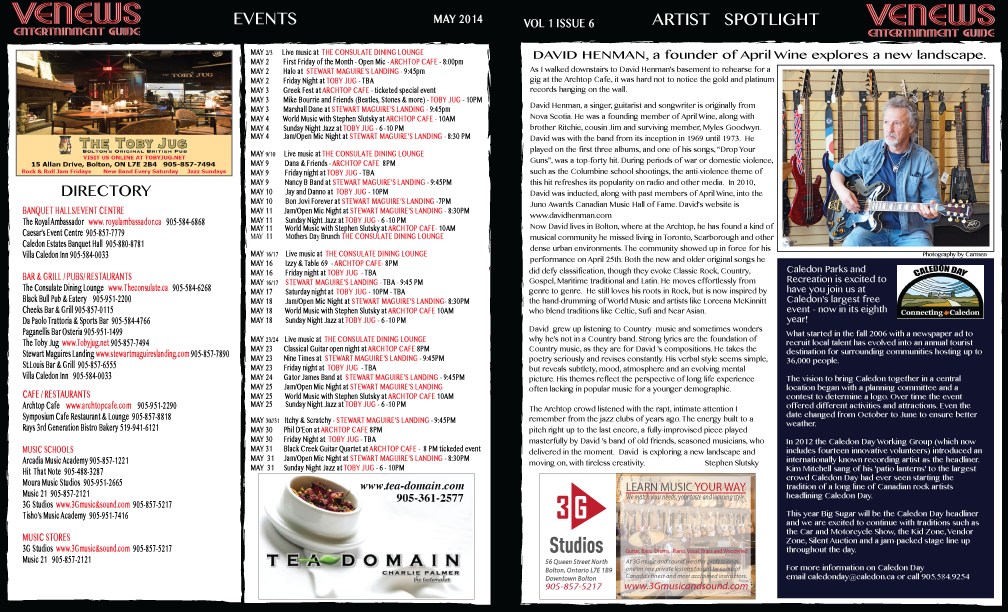May 2014 Issue Venews Entertainment Guide