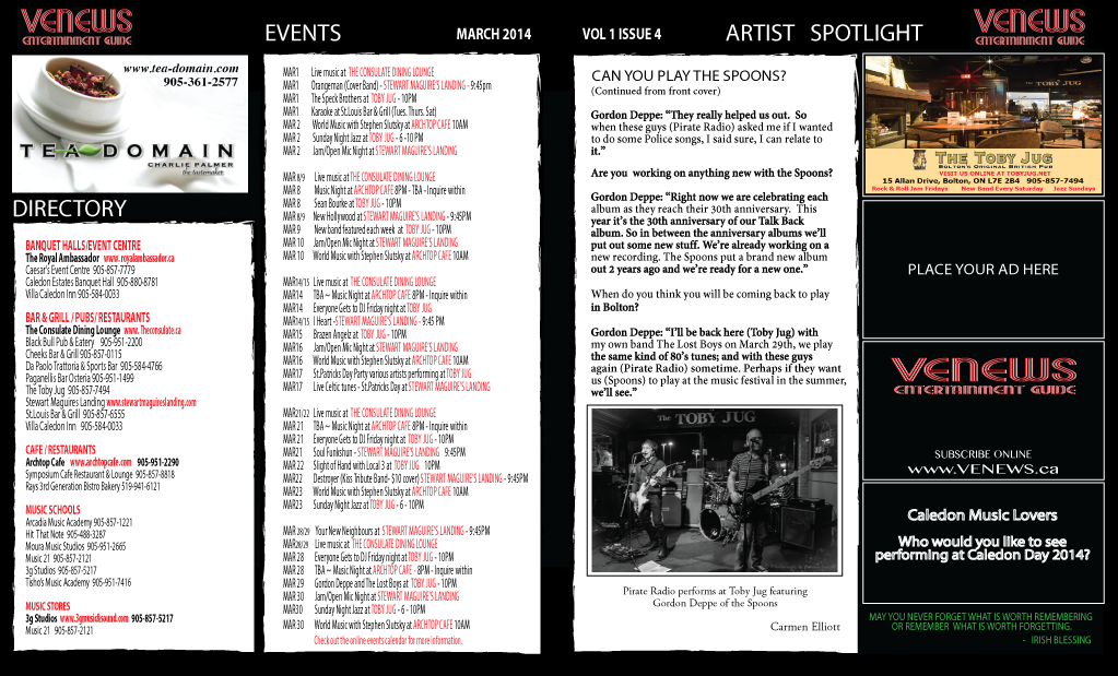 Venews Entertainment Guide  March2014 pg2